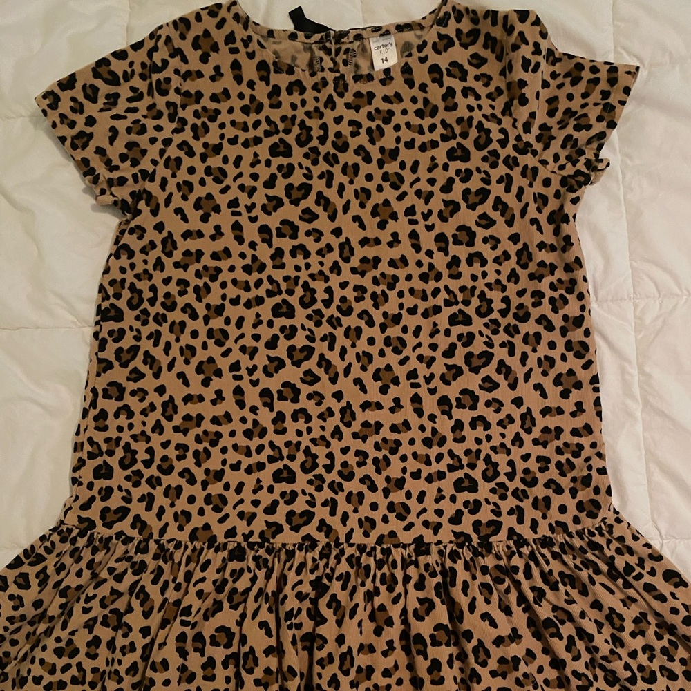 Girls leopard dress
